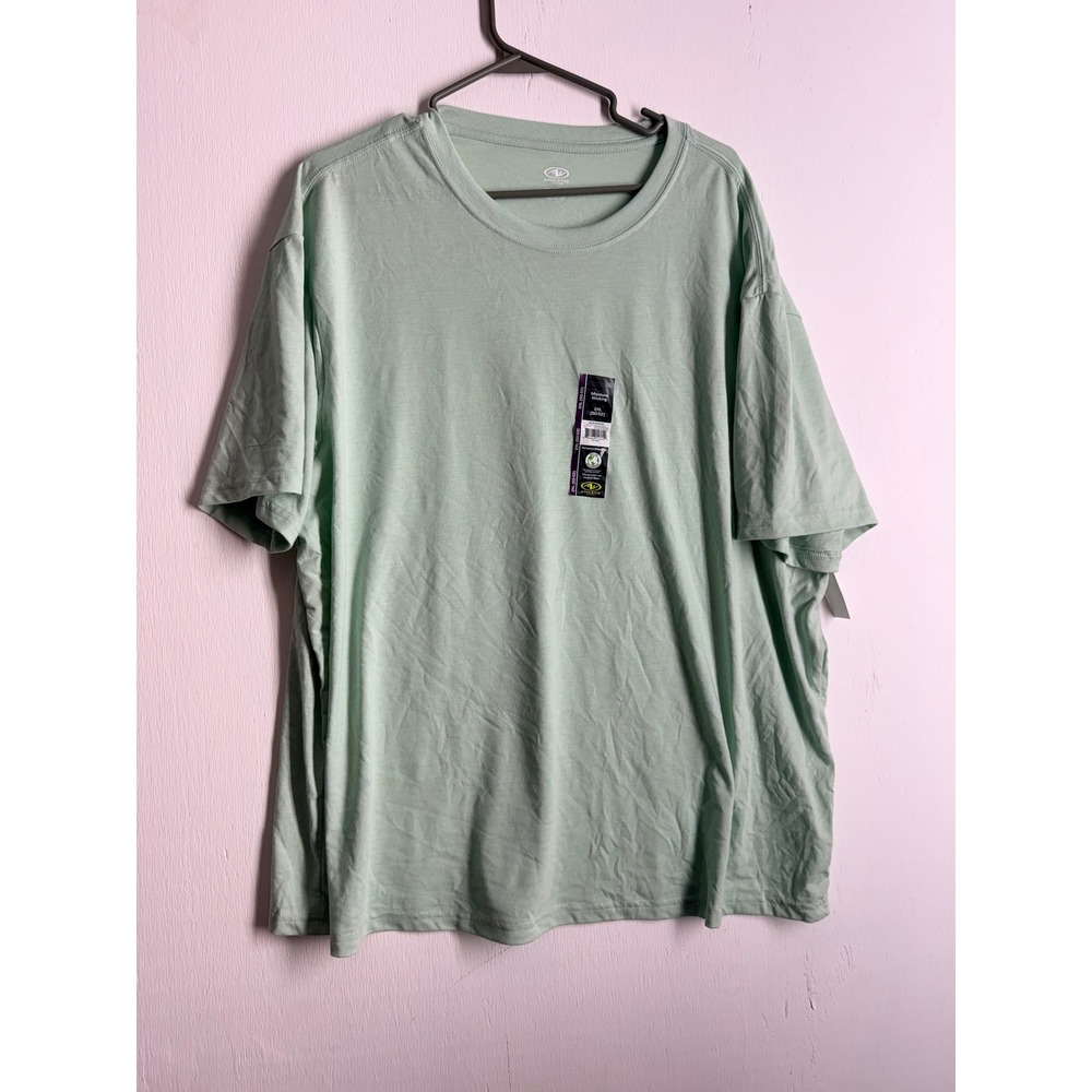 Athletic Works Mens 2XL Tri-Blend Tee Sea Glass Heather Moisture Wicking New